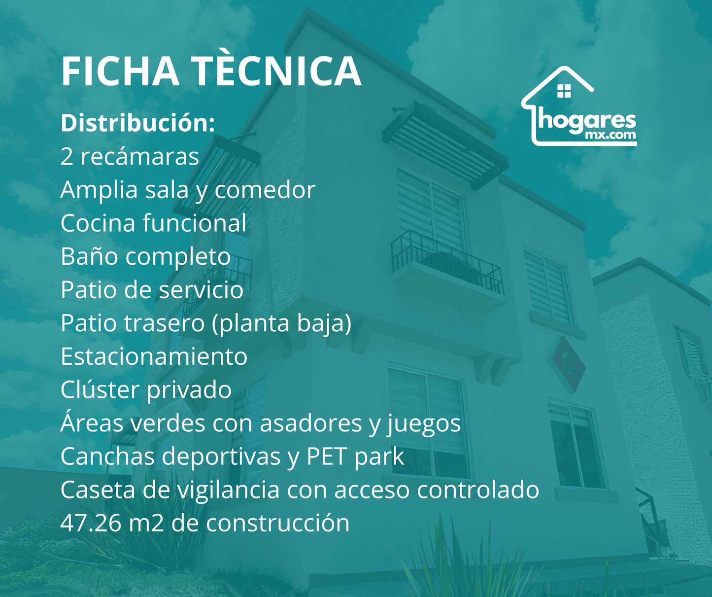 Departamento en Huejotzingo con crédito Infonavit, FOVISSSTE o bancario – 2 Recámaras