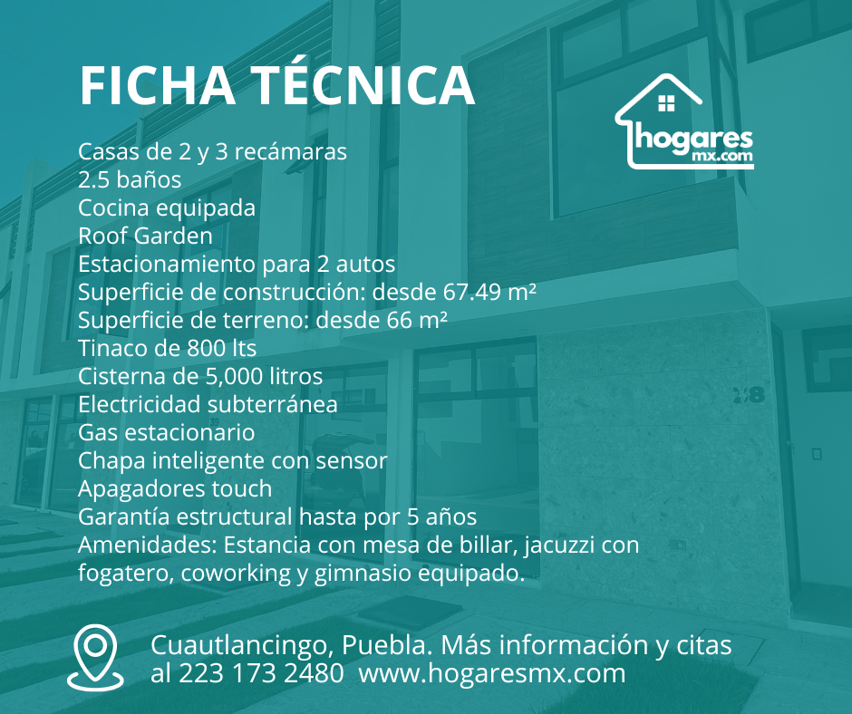 Casa en Cuautlancingo | 3 Recámaras | SISTEMA INTELIGENTE