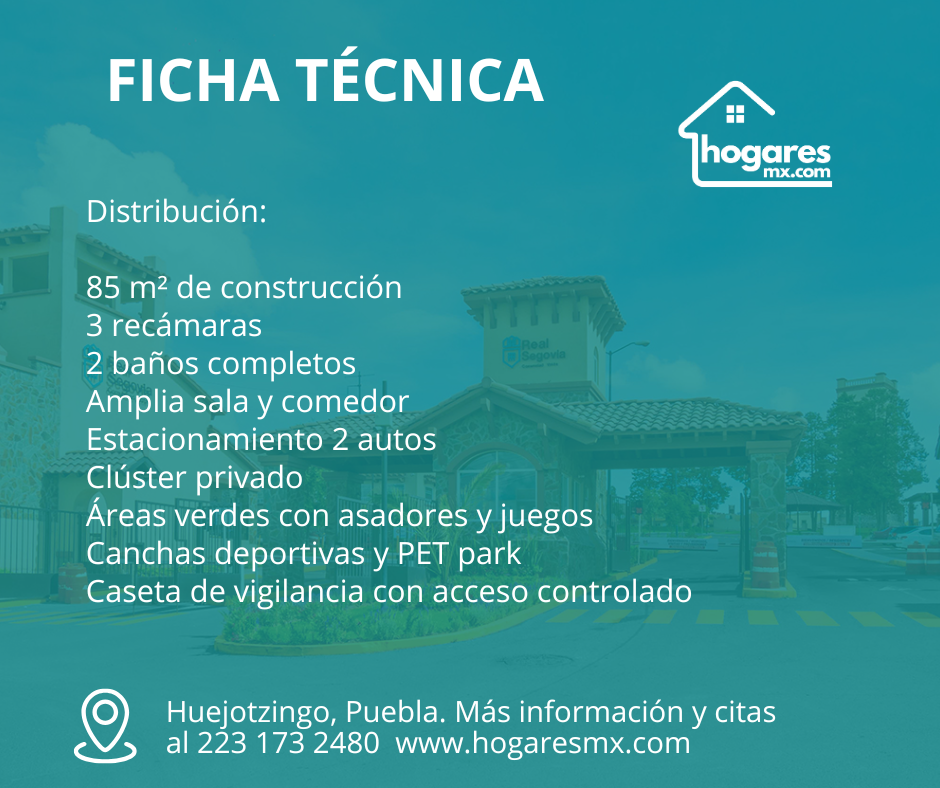Departamento en Huejotzingo | 3 Recámaras | INFONAVIT FOVISSSTE