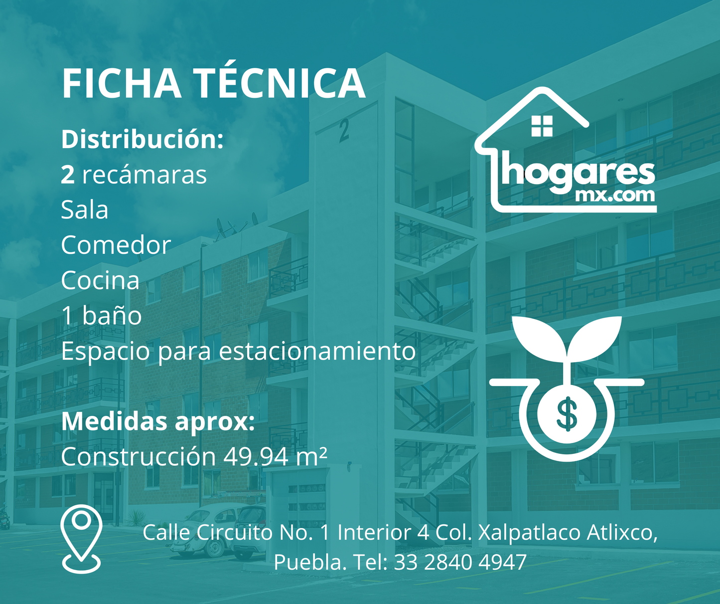 Departamentos económicos y seguros. Atlixco, Puebla. Últimos de entrega inmediata.